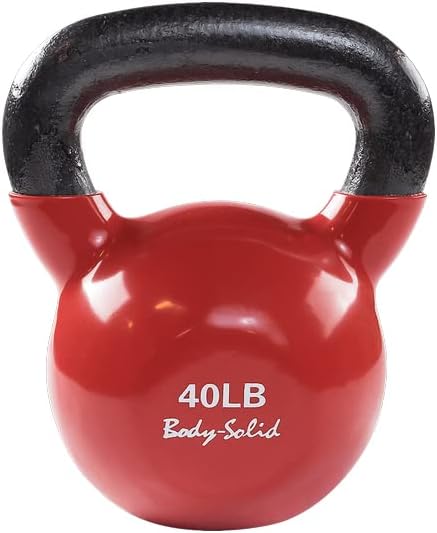 KBV40 - 40 lb. Vinyl Dipped Kettlebells - Body-Solid Body-Solid