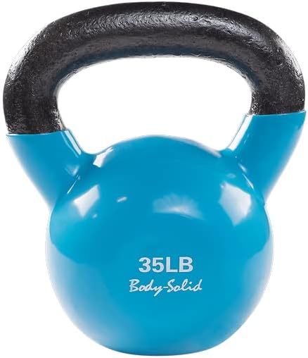 KBV35 - 35 lb. Vinyl Dipped Kettlebells - Body-Solid Body-Solid