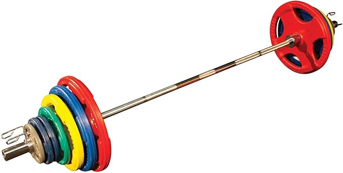 ORC300S - Color 300 LB Rubber Grip Oly Set, Chrome Bar Body-Solid
