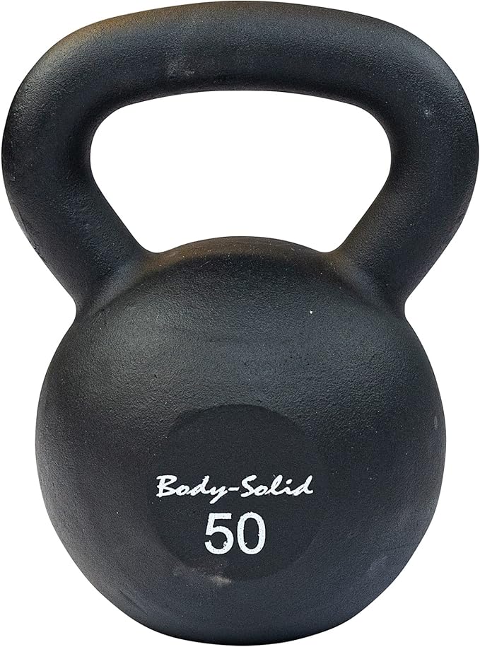 KBR50 - Iron Powder Coat Kettlebells 5-100 Pounds - Body-Solid Body-Solid