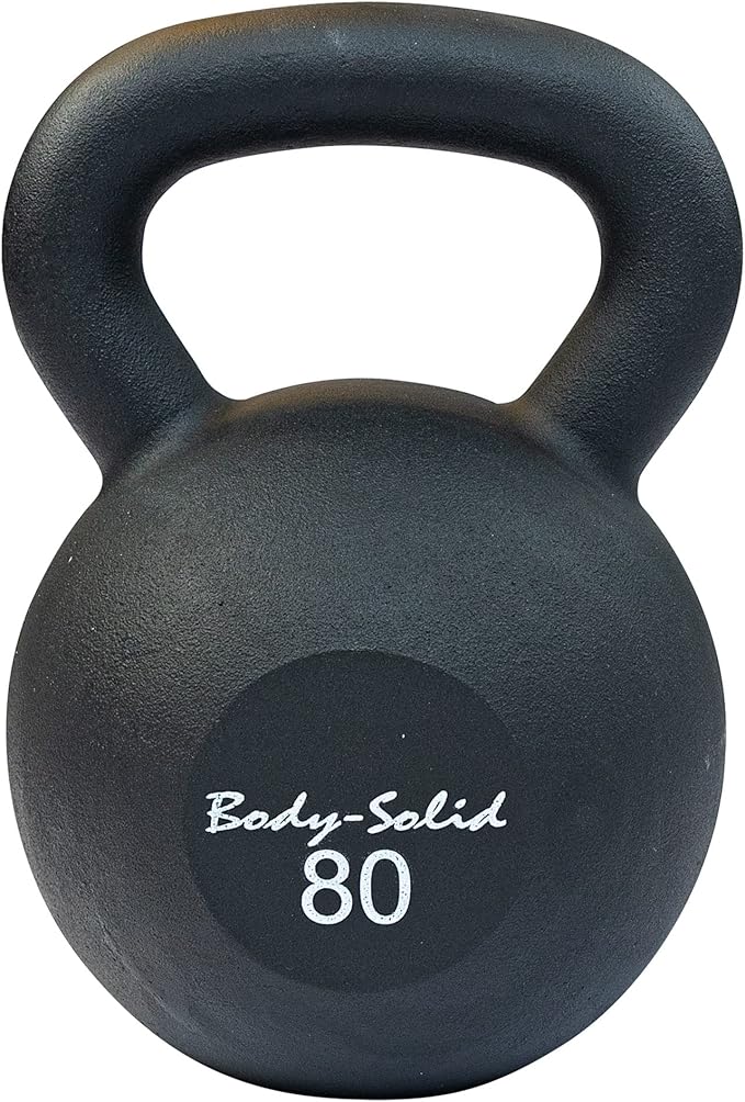 KBR80 - Iron Powder Coat Kettlebells 80 Pounds - Body-Solid Body-Solid