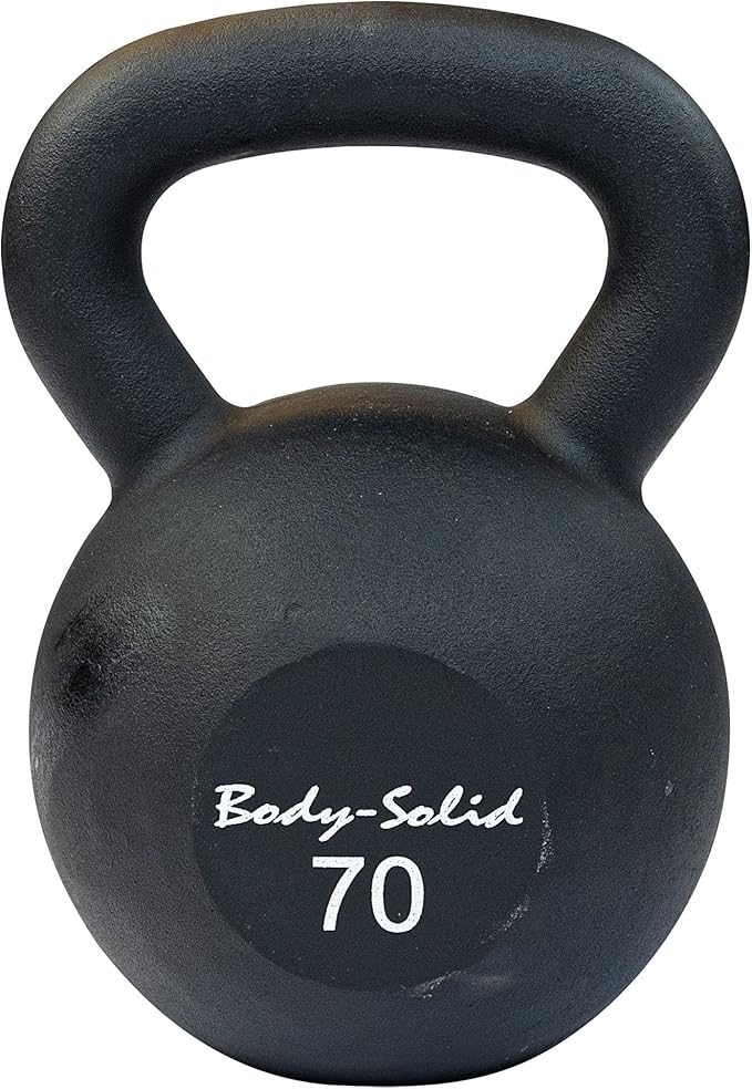 KBR70 - Iron Powder Coat Kettlebells 70 Pounds - Body-Solid