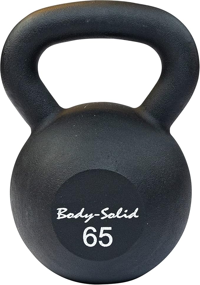 KBR65 - Iron Powder Coat Kettlebells 65 Pounds - Body-Solid Body-Solid