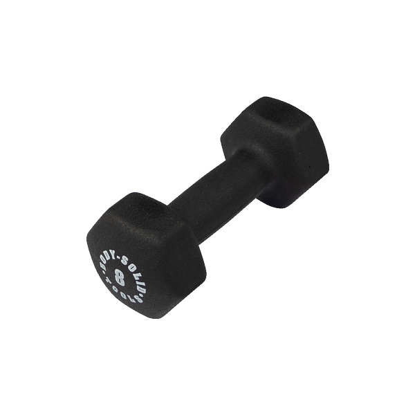 8 lb. Body-Solid Tools Neoprene Dumbbell
black 8lb neoprene dumbell