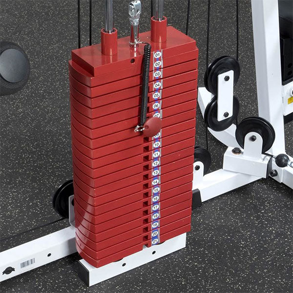 HP200 - PREMIUM RED STEEL WEIGHT STACK 200LBS, 20 X 10LB PLATES AND TOP PLATE Body-Solid