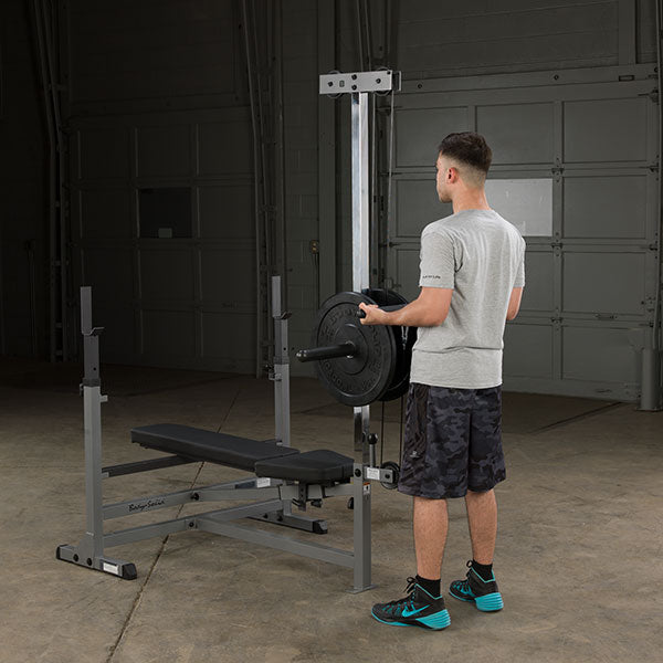 GLRA81B - Lat Pull Down/Seated Row Attachment for Benches - BLACK Body-Solid