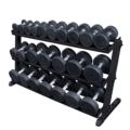 2 Tier Horizontal Dumbell Rack - BLACK