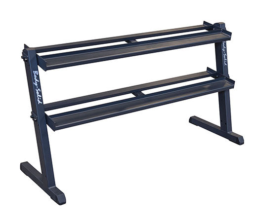 2 Tier Horizontal Dumbell Rack - BLACK