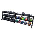 2 Tier Horizontal Dumbell Rack - BLACK