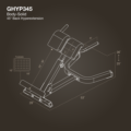The Body-Solid GHYP345B 45° Back Hyperextension is an impressive piece of equipment that combines an inverted back extension and oblique flexor set at a 45° angle, making it the perfect tool for conditioning
