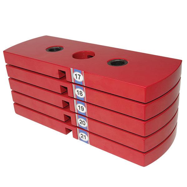 HP150 - PREMIUM RED STEEL WEIGHT STACK 150LBS, 15 X 10LB PLATES AND TOP PLATE Body-Solid