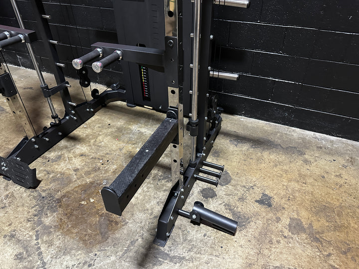 Multi-Functional Gym Smith Machine With Lat Pull Down Seat Attachment Q-1028 Pure Craft Industries