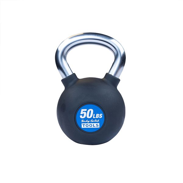 KBZ50 - Chrome, Rubber Kettlebell 50lb Body-Solid