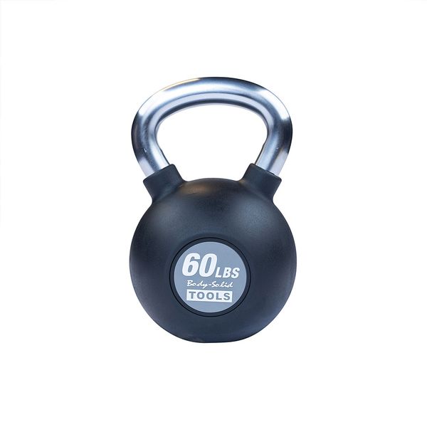 KBZ60 - Chrome, Rubber Kettlebell 60lb Body-Solid
