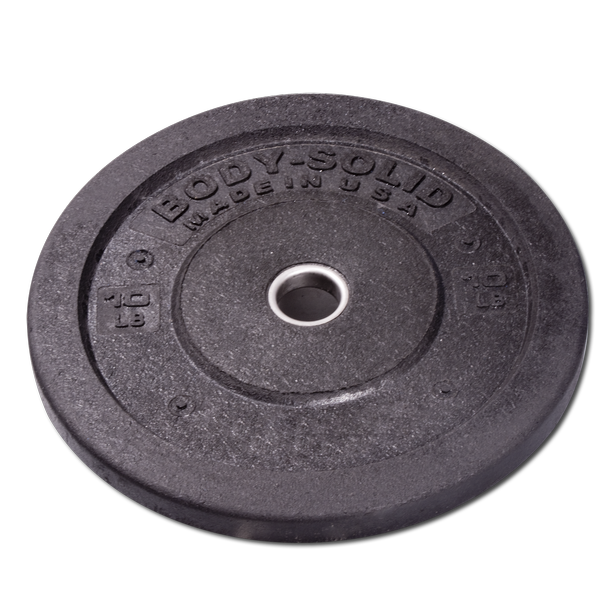 10LB BLACK BUMPER PLATES 17.375 ", Full Commercial Made is USA
