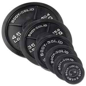 Virtually indestructible, all OPB Cast Iron Olympic Plates are machine bored for a precise fit. Black satin enamel finish for an exceptionally strong and durable product