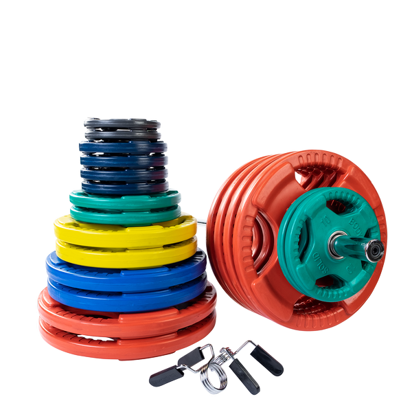 ORC500S - Color 500 LB Rubber Grip Oly Set, Chrome Bar Body-Solid