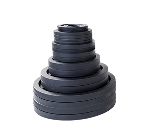 Virtually indestructible, all OPB Cast Iron Olympic Plates are machine bored for a precise fit. Black satin enamel finish for an exceptionally strong and durable product