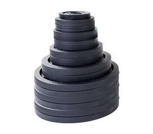 Virtually indestructible, all OPB Cast Iron Olympic Plates are machine bored for a precise fit. Black satin enamel finish for an exceptionally strong and durable product