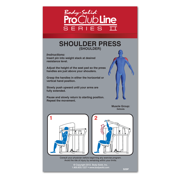 S2SP/2 - PCL2 SHOULDER PRESS, 210LB STACK Body-Solid