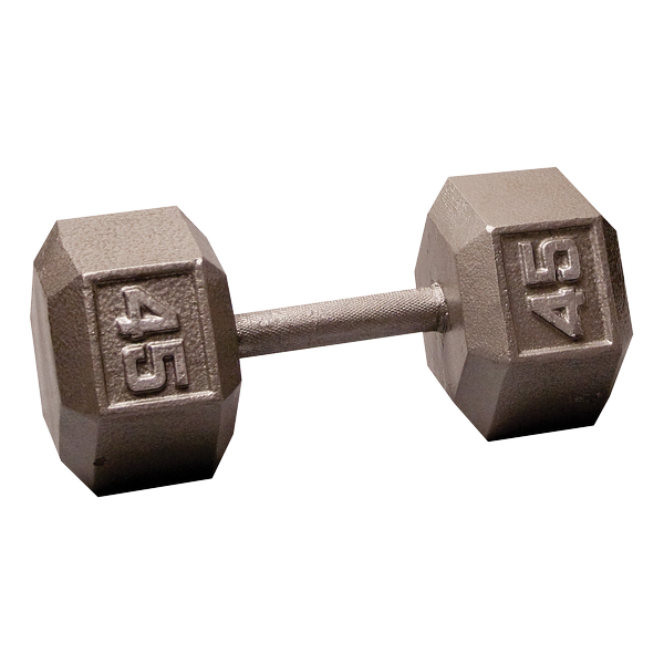 SDX45 - 45 Lb. Cast Iron Hex Dumbbell - Body-Solid Body-Solid