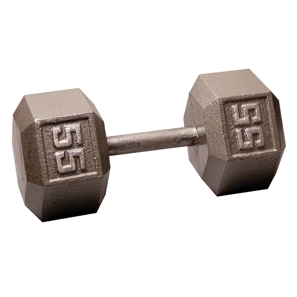 SDX55 - 55 Lb. Cast Iron Hex Dumbbell - Body-Solid