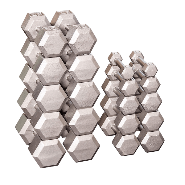 SDS550 - Grey Hex Dumbell set 5-50lb pairs Body-Solid
