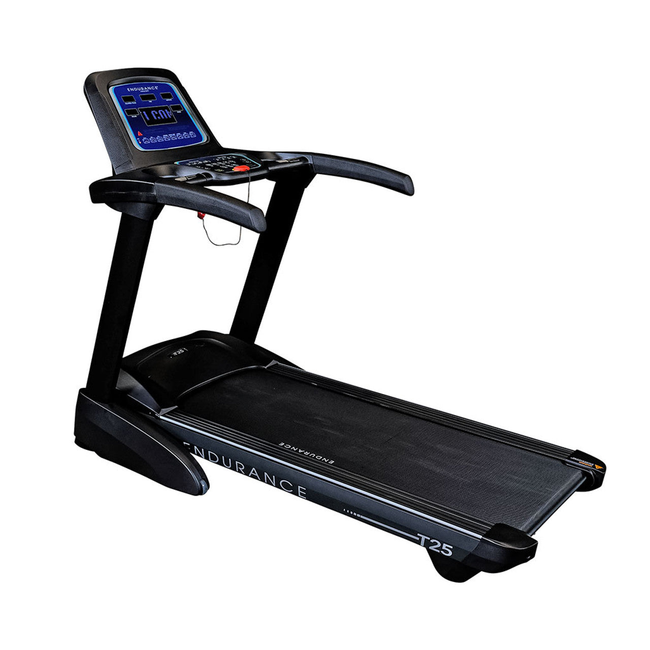Body-Solid (T25) Foldable Incline Treadmill for Jogging & Walking, 400lbs. Weight Capacity, 4 HP Electric Motor Running Machine with Anti-Static Carbon Woven Belt, Speed Range 1-10 mph, Black