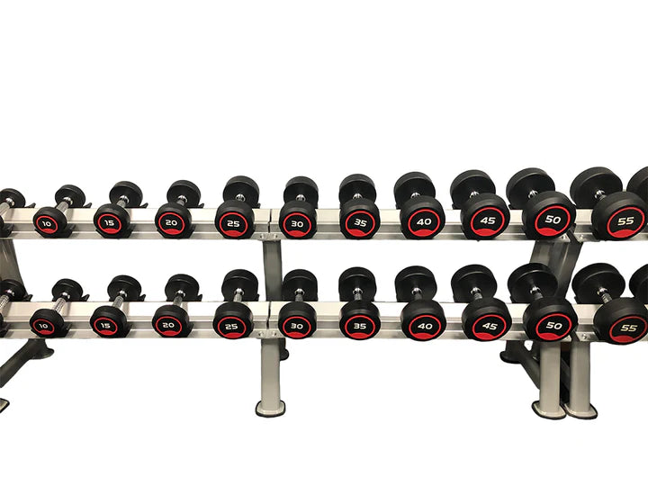 5LB-50LB Pro Style Rubber Dumbbell Set Pure Craft Industries