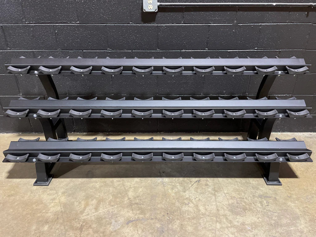 Three Tier 15 Pair Commercial Dumbbell Rack (TZ VERSION) Pure Craft Industries