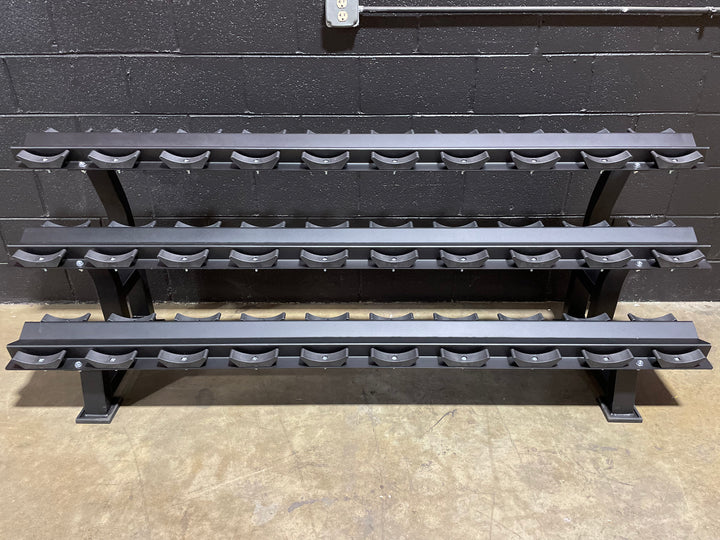 Three Tier 15 Pair Commercial Dumbbell Rack (TZ VERSION) Pure Craft Industries