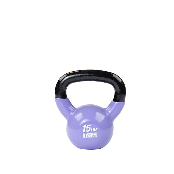 KBV15 - 15 lb. Vinyl Dipped Kettlebells - Body-Solid Body-Solid