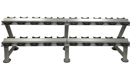 Two Tier 10 Pair Dumbbell Rack (BLACK or SILVER) Pure Craft Industries