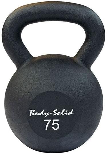 KBR75 - Iron Powder Coat Kettlebells 75 Pounds - Body-Solid