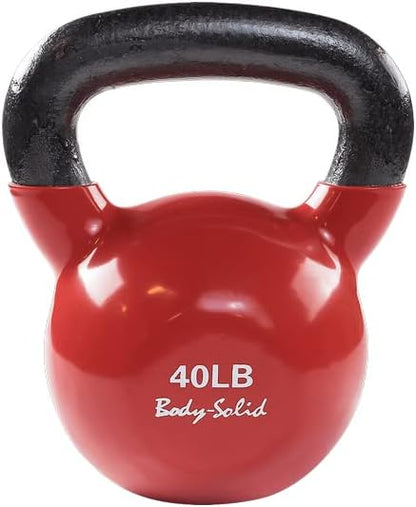 KBV40 - 40 lb. Vinyl Dipped Kettlebells - Body-Solid