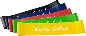 BSTBM-5PACK. Body Solid Tools Mini Bands for Workout Resistance Exercise & Physical Therapy