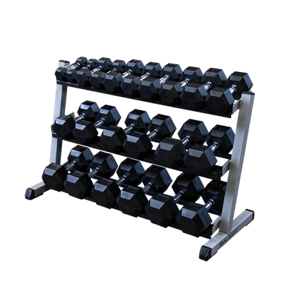 3 Tier Horizontal 48" Dumbell Rack