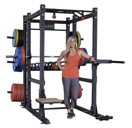 Body-Solid Pro ClubLine SPR1000 Power Rack Gym Package