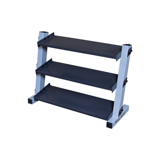 3 Tier Horizontal 34" Vinyl or Neoprene Dumbell Rack