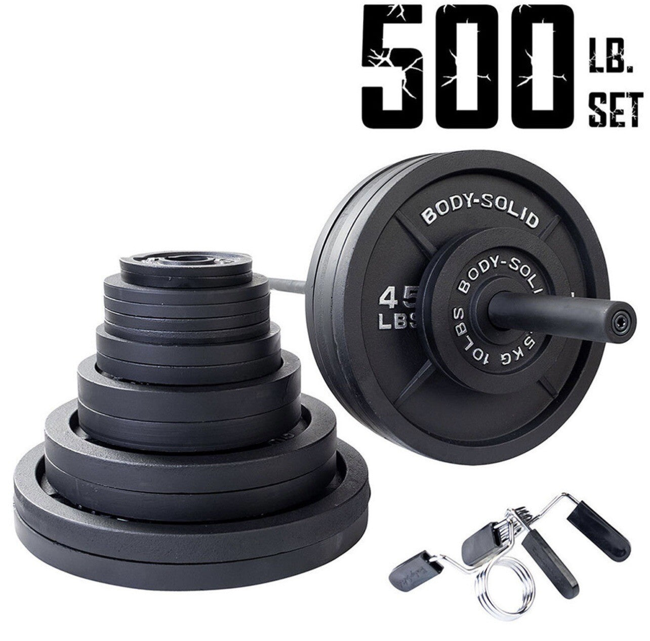 Body-Solid GPR400 Power Rack with Functional Trainer and Weight Set