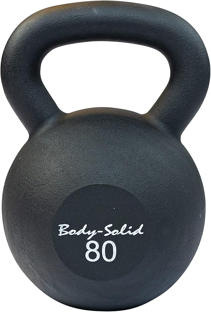 KBR80 - Iron Powder Coat Kettlebells 80 Pounds - Body-Solid