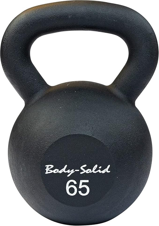 KBR65 - Iron Powder Coat Kettlebells 65 Pounds - Body-Solid