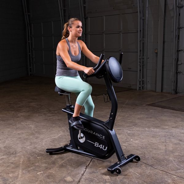 Body-Solid (B4UB) Upright Indoor Exercise Bike with LED Display - Adjustable Seat, Multiple Workout Programs, Heart Rate Monitor & Calorie Tracker for Home Gym