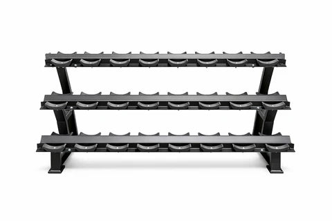 3 Tier 10 Pair Commercial Dumbbell Rack | Heavy-Duty Gym Rack