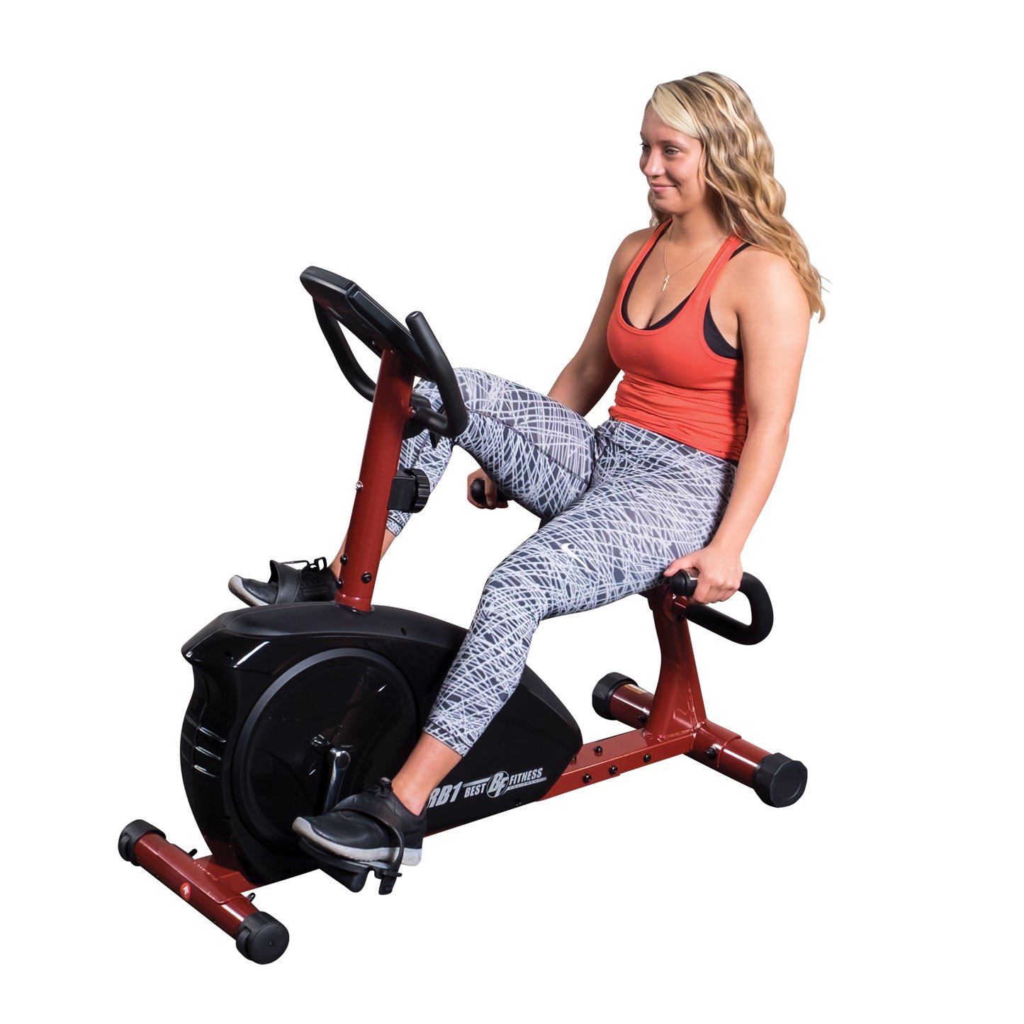 Body-Solid Best Fitness (BFRB1R) Recumbent Exercise Bike for Home - Indoor Workout Stationary Bike with LCD Display & Adjustable Magnetic Resistance