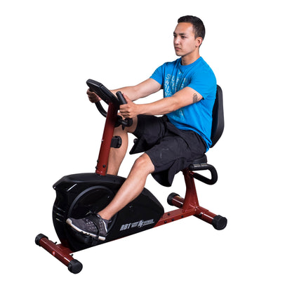 Body-Solid Best Fitness (BFRB1R) Recumbent Exercise Bike for Home - Indoor Workout Stationary Bike with LCD Display & Adjustable Magnetic Resistance