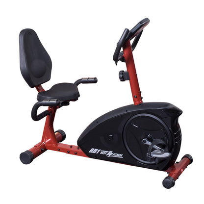 Body-Solid Best Fitness (BFRB1R) Recumbent Exercise Bike for Home - Indoor Workout Stationary Bike with LCD Display & Adjustable Magnetic Resistance