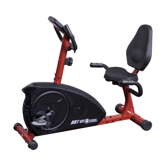 Body-Solid Best Fitness (BFRB1R) Recumbent Exercise Bike for Home - Indoor Workout Stationary Bike with LCD Display & Adjustable Magnetic Resistance