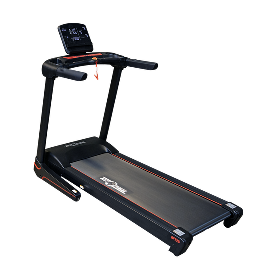 Body-Solid (BFT25) Foldable Incline Treadmill for Jogging & Walking, 300lbs. Weight Capacity, Speed Range 0.6-10 mph, Black