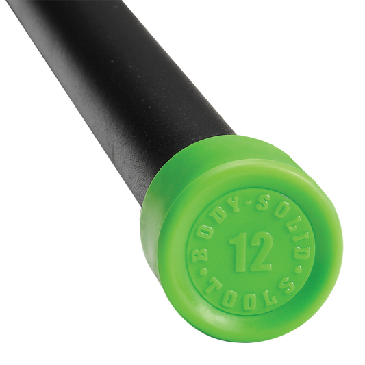 12LB GREEN PADDED WEIGHT BAR - Grip Diameter 1.05"